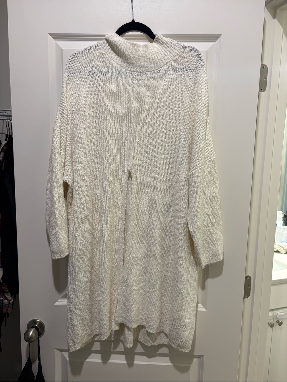 Free People Cozy Cream Turtleneck Oversized Women's Sweater